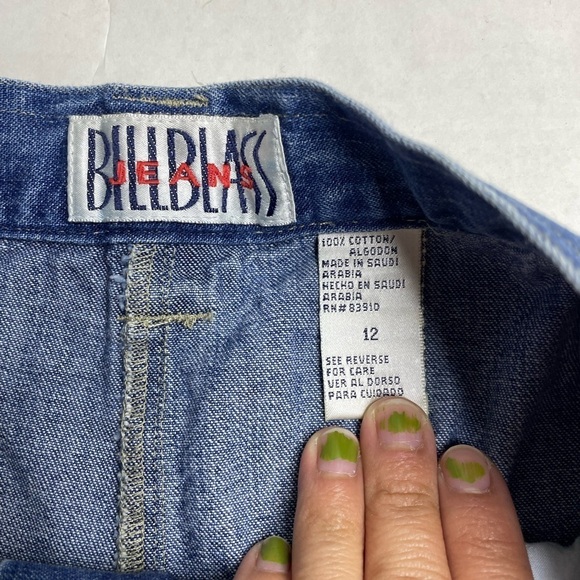 Vintage Bill Blass Pleated Grandpa Granola Girl Denim Bermuda Jorts Shorts - Picture 3 of 5